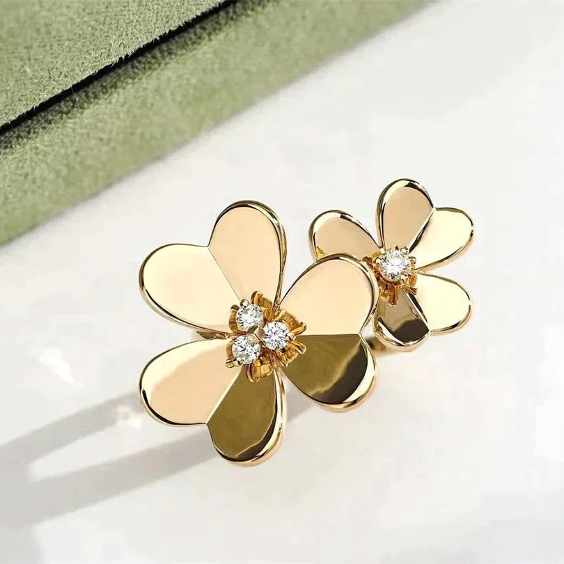 [Vera Jewelry]CLOVER COMOS GOLD DIAMOND RING