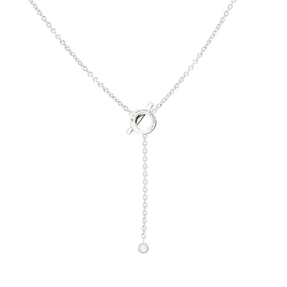 [Vera  Jewelry]FINESSE SILVER DIAMOND NECKLACE