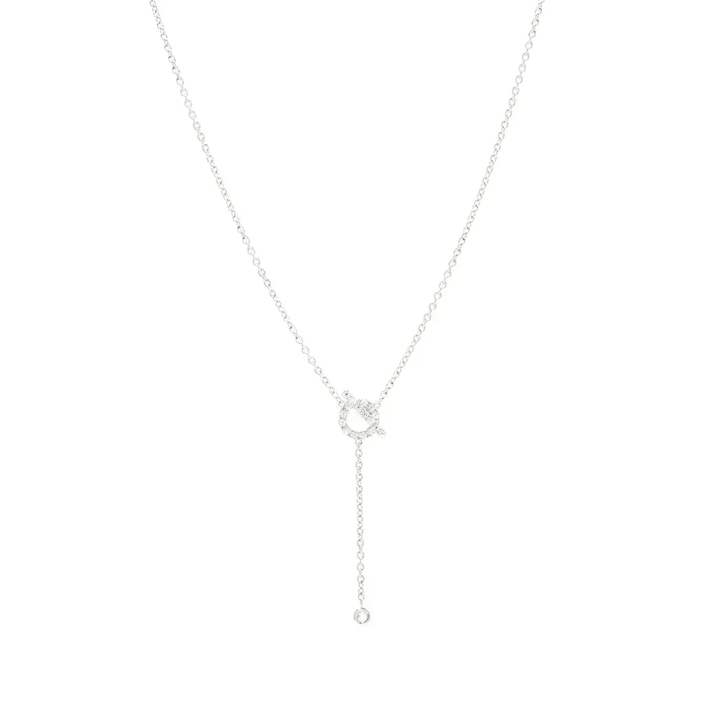 [Vera  Jewelry]FINESSE SILVER DIAMOND NECKLACE