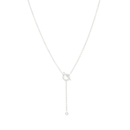 [Vera  Jewelry]FINESSE SILVER DIAMOND NECKLACE