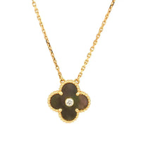 [Vera Jewelry]CLOVER 15MM DIAMOND AND MOTHER-OF-GREY NECKLACE