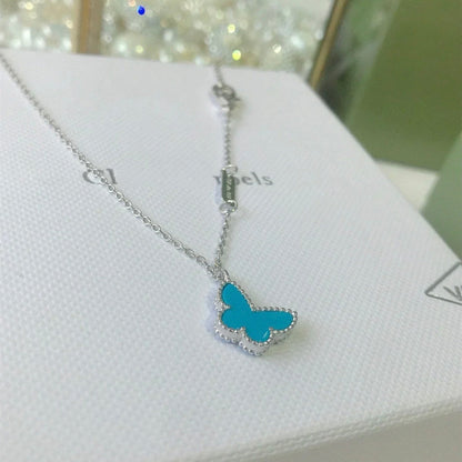 [Vera Jewelry]BUTTERFLY TURQUOISE BUTTERFLY BRACELET SILVER