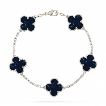 [Vera  Jewelry]LUCKY CLOVER 5-MOTIF BRACELET - PIETERSITE COLLECTION