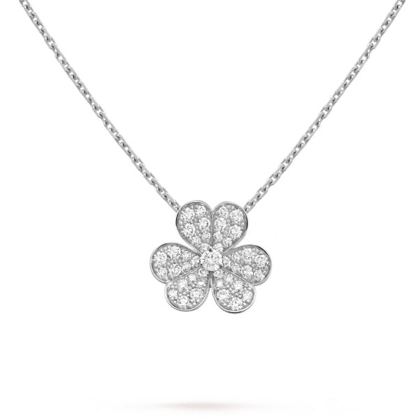 [Vera Jewelry]CLOVER DIAMOND NECKLACE SILVER