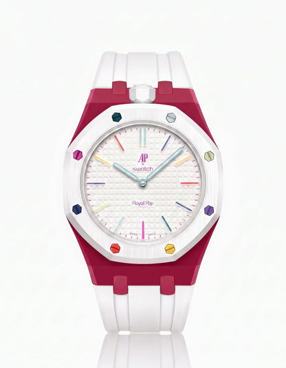 Silicone Strap & Case  Royal Pop Huit Blanc(Customize  Colors)