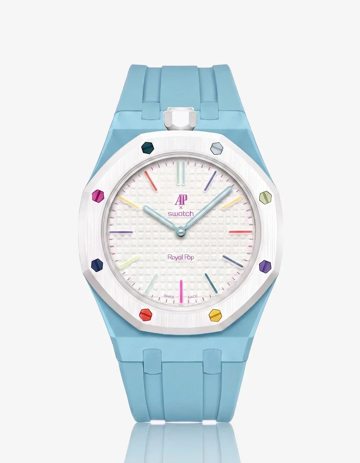 Silicone Strap & Case  Royal Pop Huit Blanc(Customize  Colors)