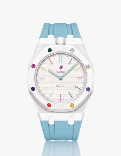 Silicone Strap & Case  Royal Pop Huit Blanc(Customize  Colors)