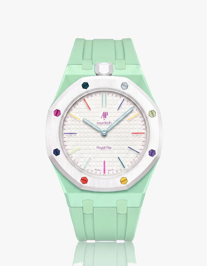 Silicone Strap & Case  Royal Pop Huit Blanc(Customize  Colors)