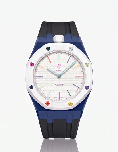 Silicone Strap & Case  Royal Pop Huit Blanc(Customize  Colors)