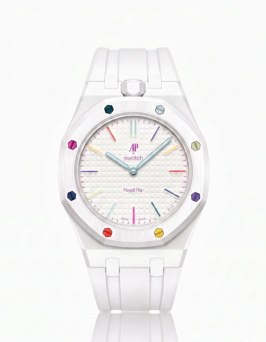 Silicone Strap & Case  Royal Pop Huit Blanc(Customize  Colors)