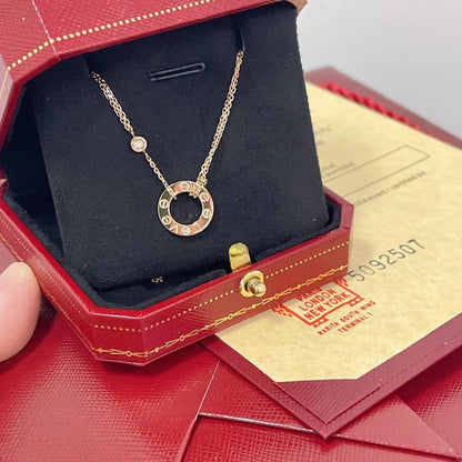 [Vera  Jewelry]LOVE NECKLACE 16MM 2 DIAMONDS
