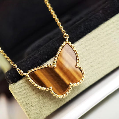 [Vera  Jewelry] TIGER__ EYE BUTTERFLY NECKLACE