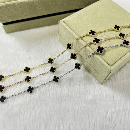 [Vera Jewelry]CLOVER 6 MOTIF  ONYXS BRACELET
