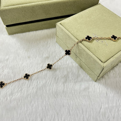 [Vera Jewelry]CLOVER 6 MOTIF  ONYXS BRACELET