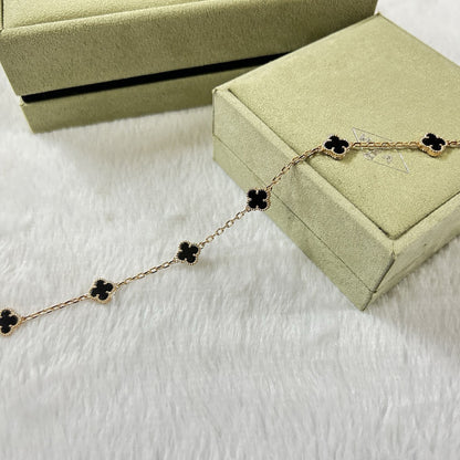 [Vera  Jewelry]CLOVER 6 MOTIF  ONYXS BRACELET