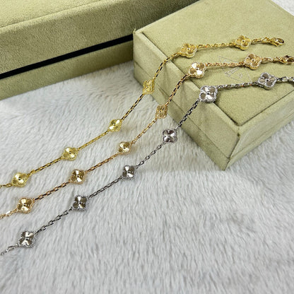 [Vera  Jewelry]CLOVER 6 MOTIF DIAMOND BRACELET
