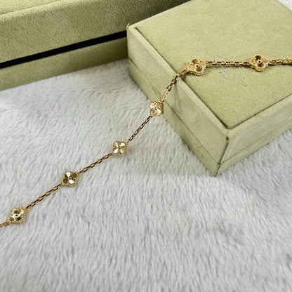 [Vera  Jewelry]CLOVER 6 MOTIF DIAMOND BRACELET