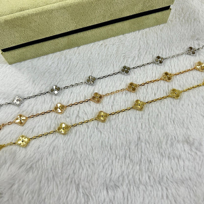 [Vera Jewelry]CLOVER 6 MOTIF DIAMOND BRACELET