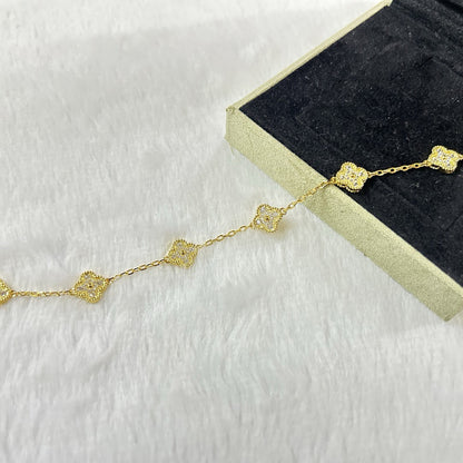 [Vera  Jewelry]CLOVER 6 MOTIF DIAMOND BRACELET
