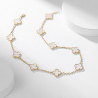 [Vera Jewelry]CLOVER 10 MOTIFS WHITE MOTHER OF PEARL NECKLACE