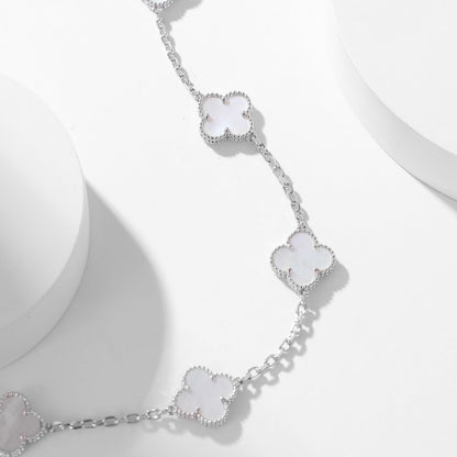 [Vera Jewelry]CLOVER 10 MOTIFS WHITE MOTHER OF PEARL NECKLACE