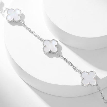[Vera Jewelry]CLOVER 10 MOTIFS WHITE MOTHER OF PEARL NECKLACE