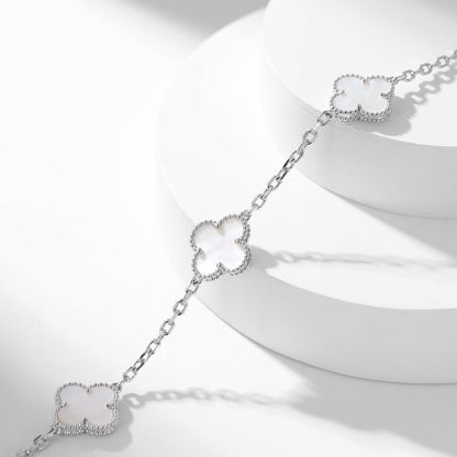 [Vera Jewelry]CLOVER 10 MOTIFS WHITE MOTHER OF PEARL NECKLACE