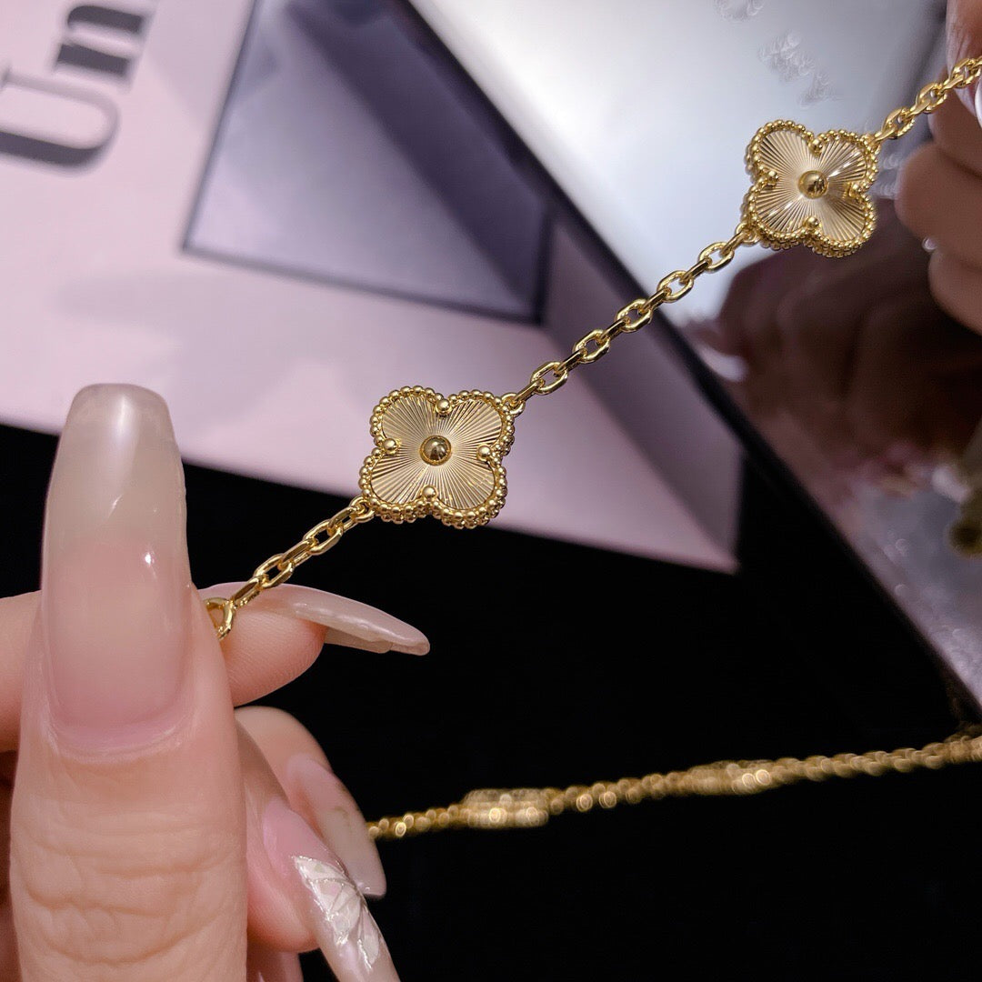 [Vera Jewelry]CLOVER 10 MOTIFS LASER NECKLACE
