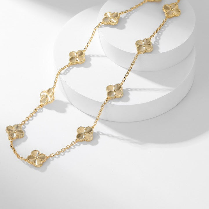 [Vera Jewelry]CLOVER 10 MOTIFS LASER NECKLACE
