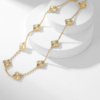 [Vera Jewelry]CLOVER 10 MOTIFS LASER NECKLACE