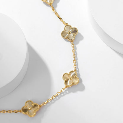 [Vera Jewelry]CLOVER 10 MOTIFS LASER NECKLACE