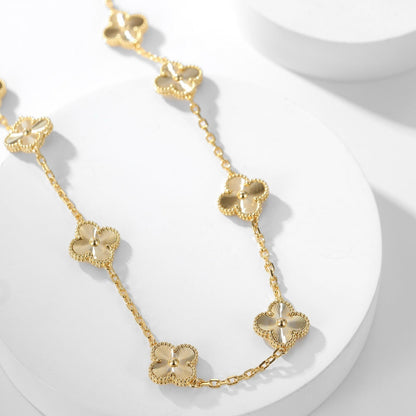 [Vera Jewelry]CLOVER 10 MOTIFS LASER NECKLACE