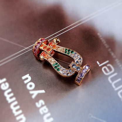 [Vera  Jewelry]FORCE LARGE HORSESHOE  COLORED DIAMOND BRACELET ROSE GOLD