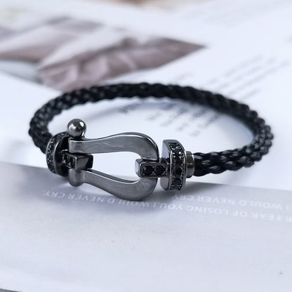 [Vera Jewelry]FORCE LARGE SERIES HORSESHOE BLACK SAMURAI BRACELET