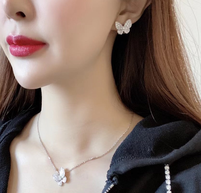 [Vera Jewelry]BUTTERFLY ALL DIAMOND EARRINGS