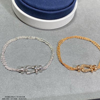 [ヴェラジュエリー]フォース スモールホースシュー ダイヤモンドチェーンロープブレスレット