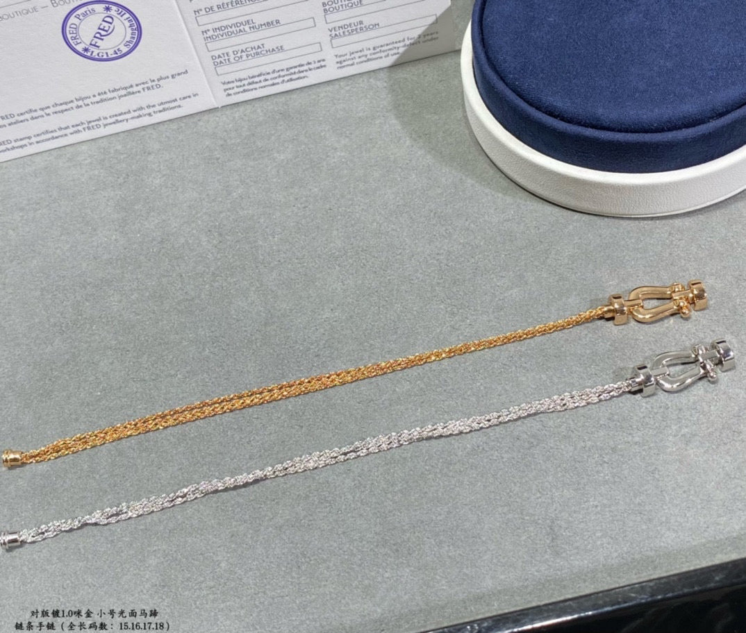 [Vera  Jewelry]FORCE SMALL HORSESHOE  DIAMOND CHAIN ROPE BRACELET