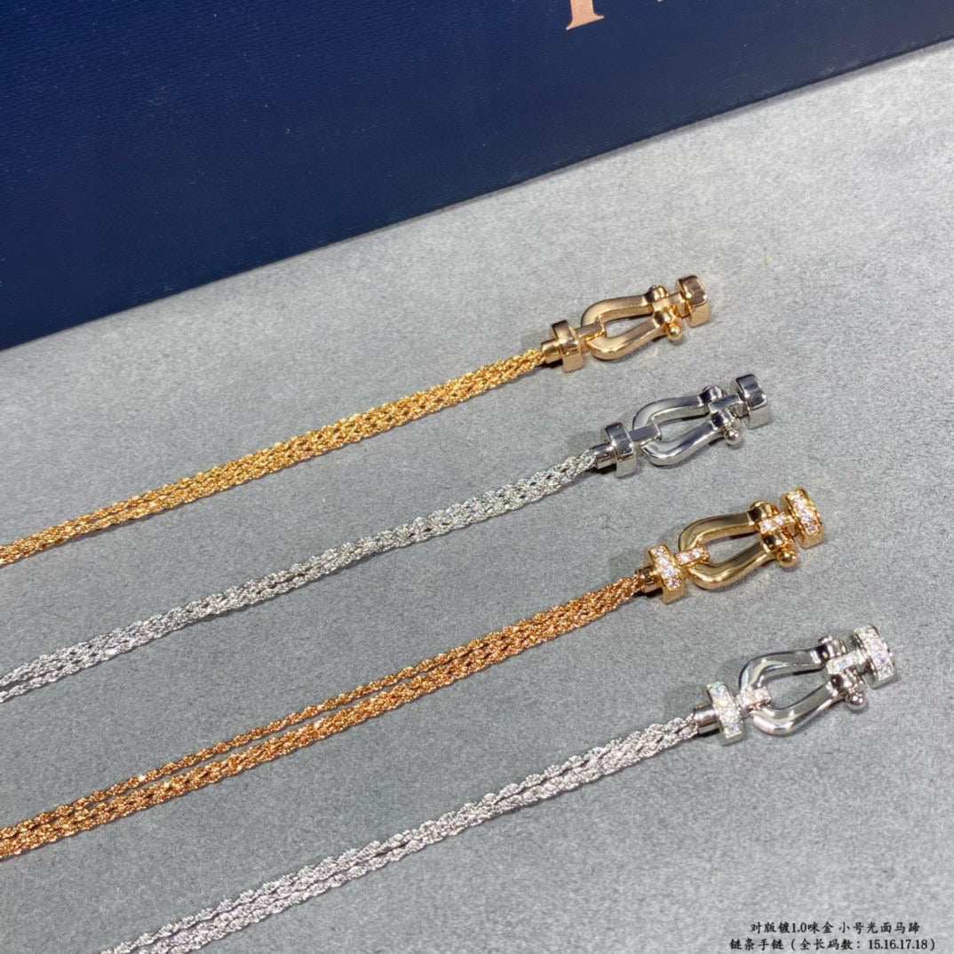 [Vera Jewelry]FORCE SMALL HORSESHOE  DIAMOND CHAIN ROPE BRACELET