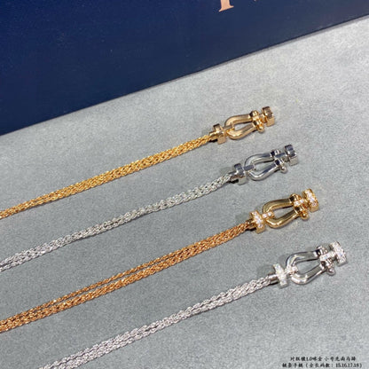 [Vera Jewelry]FORCE SMALL HORSESHOE  DIAMOND CHAIN ROPE BRACELET