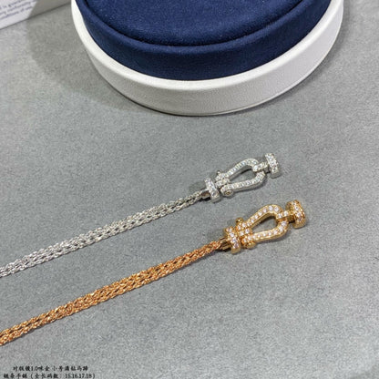 [Vera Jewelry]FORCE SMALL HORSESHOE  DIAMOND CHAIN ROPE BRACELET