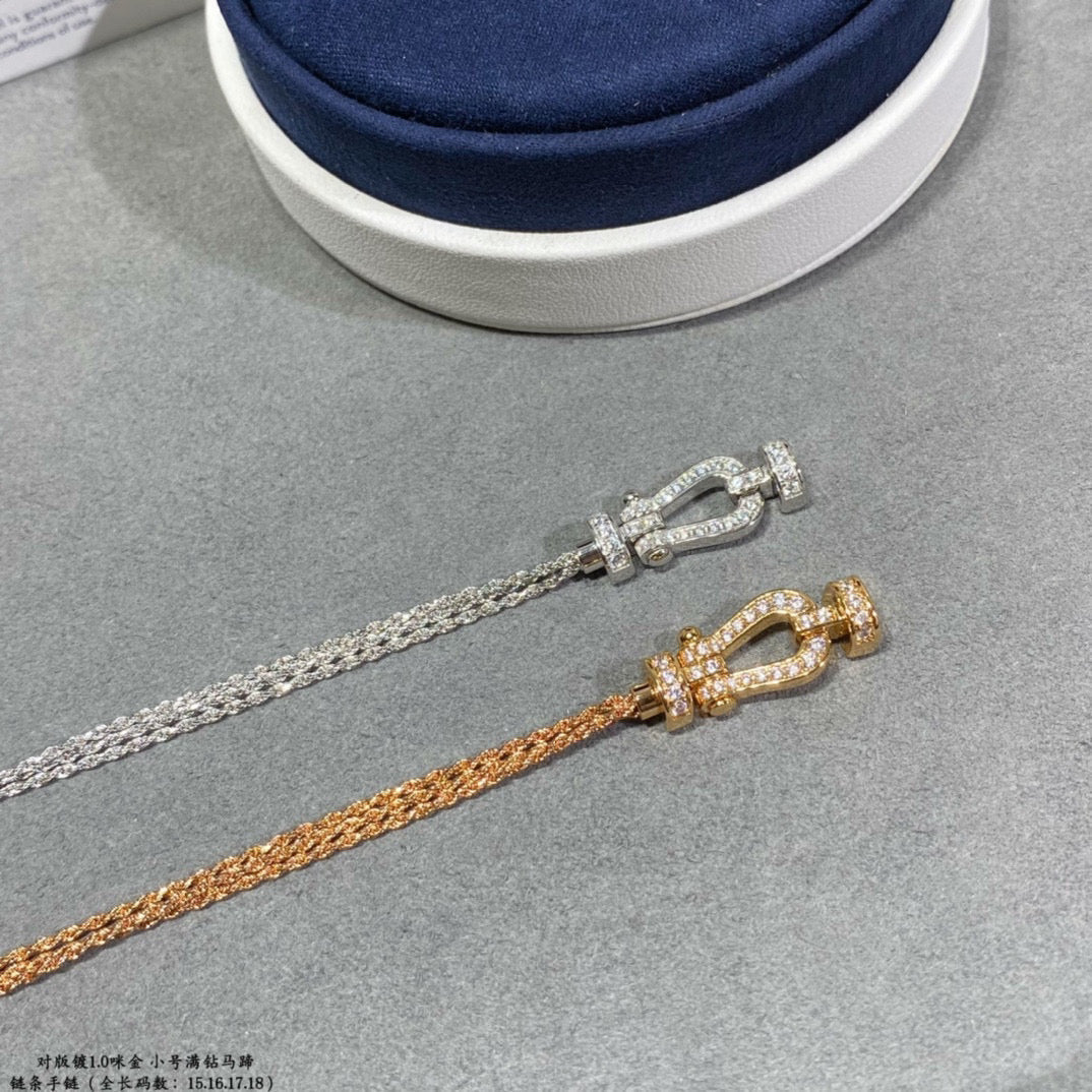 [Vera  Jewelry]FORCE SMALL HORSESHOE  DIAMOND CHAIN ROPE BRACELET