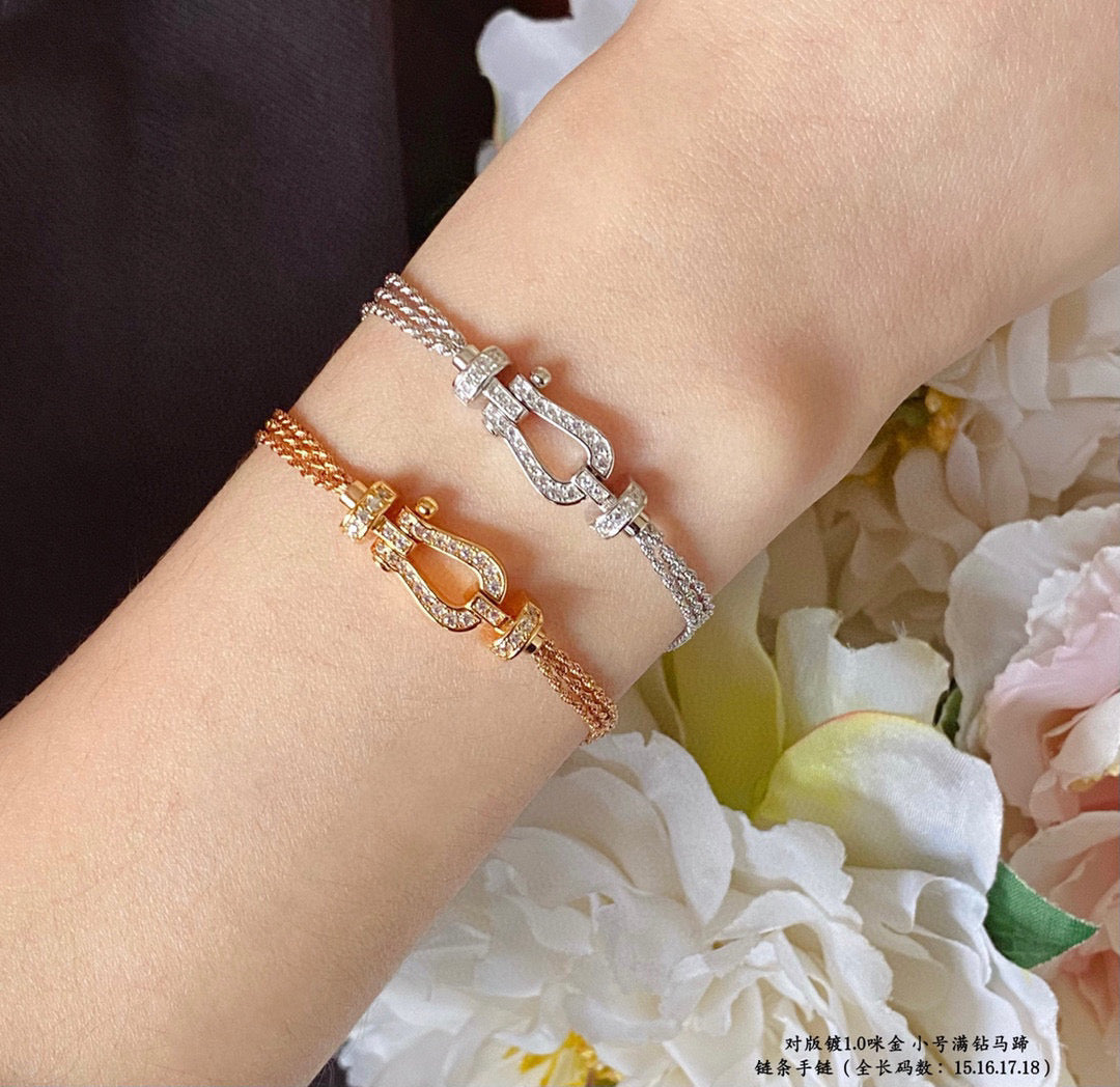 [Vera  Jewelry]FORCE SMALL HORSESHOE  DIAMOND CHAIN ROPE BRACELET