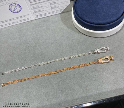 [Vera Jewelry]FORCE SMALL HORSESHOE  DIAMOND CHAIN ROPE BRACELET