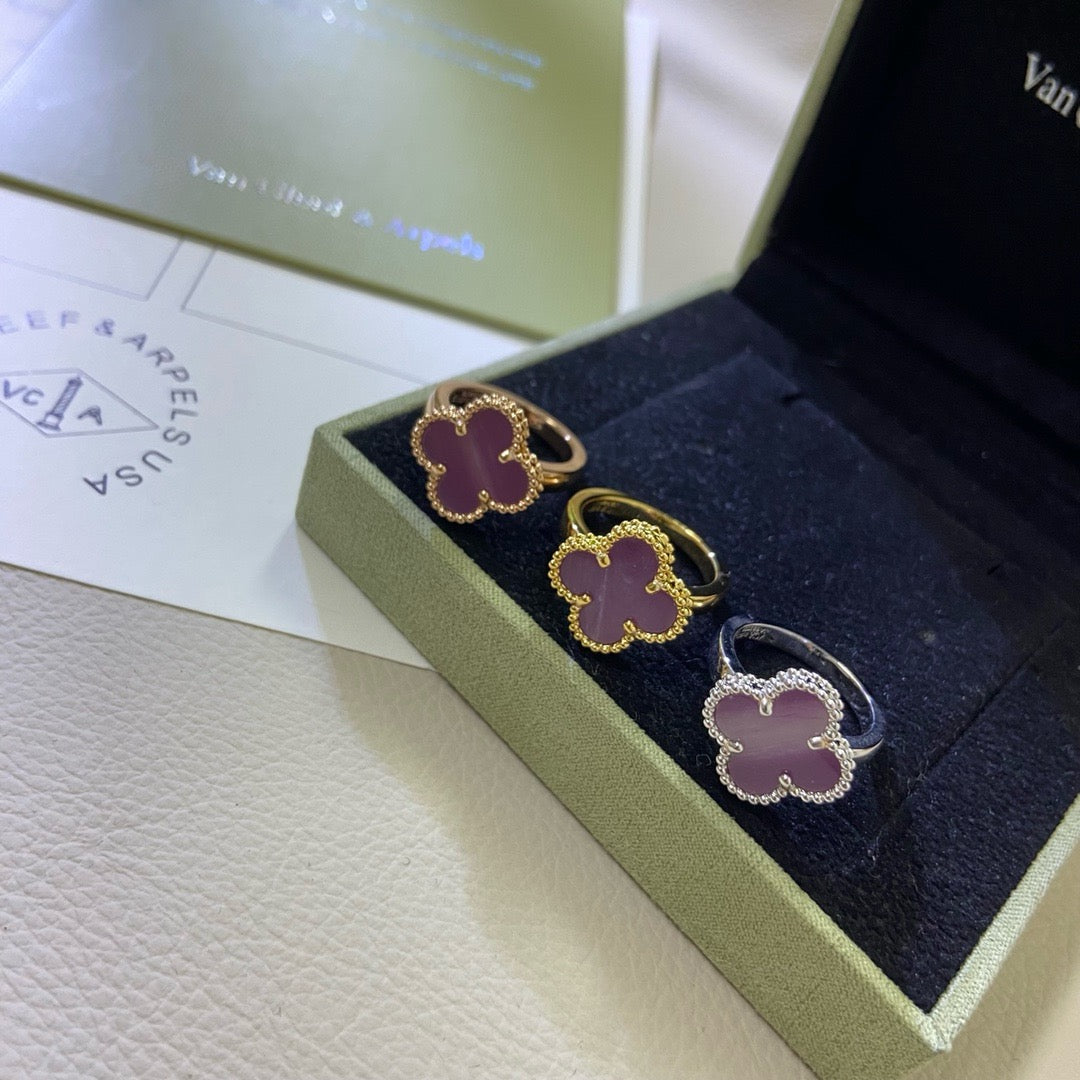 [Vera  Jewelry]CLOVER  PURPLE VIOLET RING