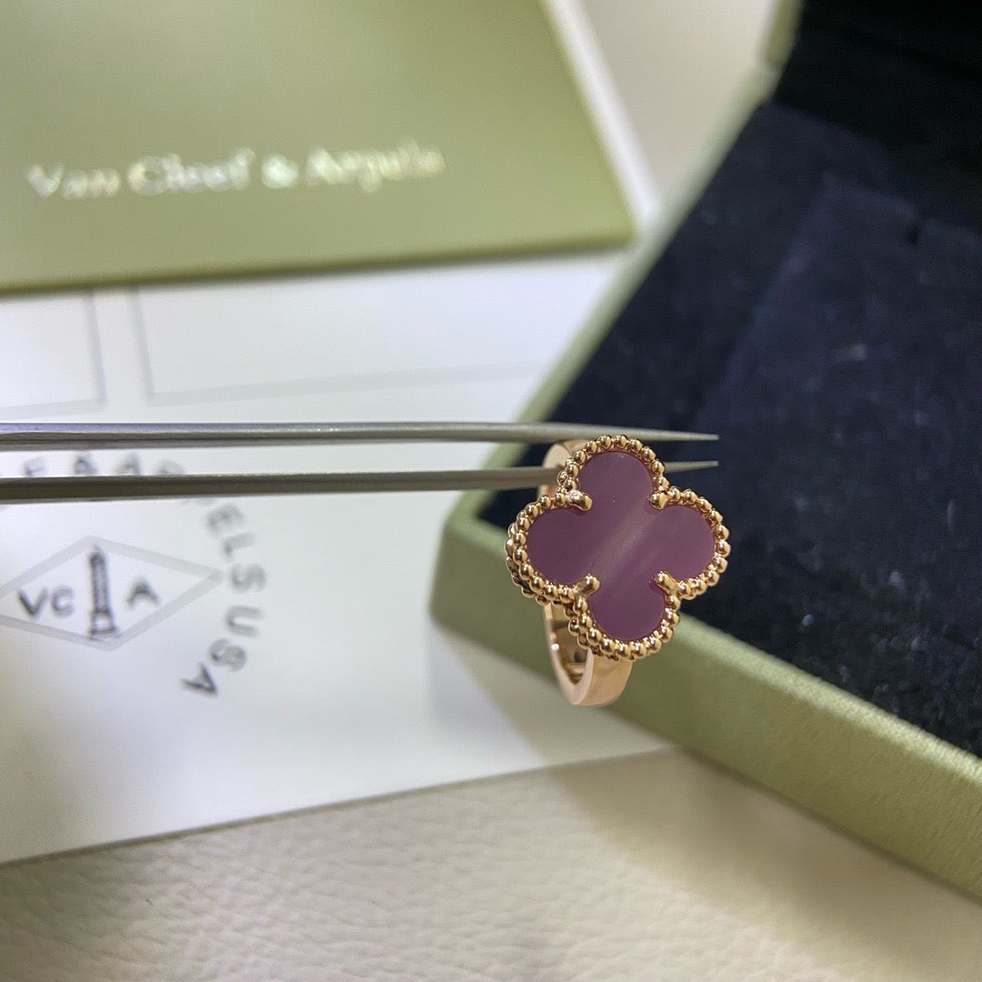 [Vera  Jewelry]CLOVER  PURPLE VIOLET RING