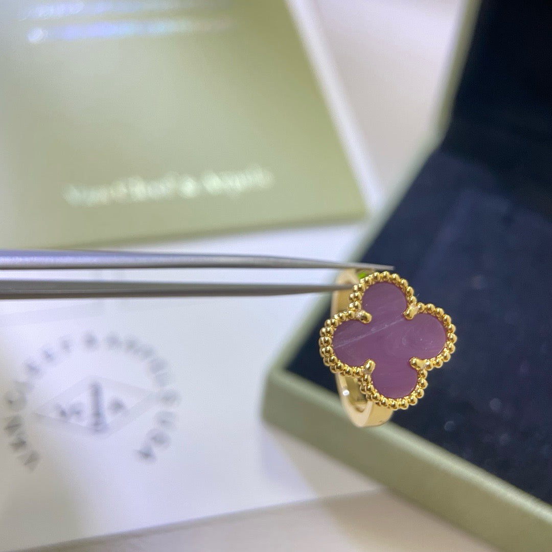 [Vera Jewelry]CLOVER  PURPLE VIOLET RING