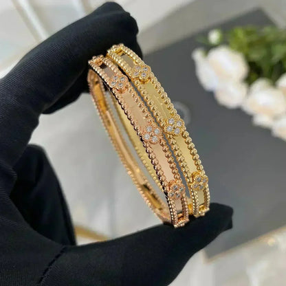 [Vera Jewelry]CLOVER BRACELET 4MM DIAMONDS