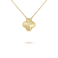 [Vera Jewelry]CLOVER 15MM LASER NECKLACE