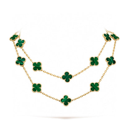 [Vera Jewelry]CLOVER 20 MOTIFS MALACHITE GOLD