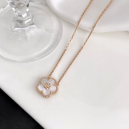 [Vera Jewelry]LUCKY  WHITE MOP  PLUM BLOSSOM NECKLACE